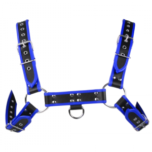 Chest Harness Faux Leather BDSM Bondage (Blue) (SKU 226)