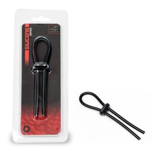 Titus Silicone Series: Two-Hole Lasso Cock Ring - Black (SKU 211)