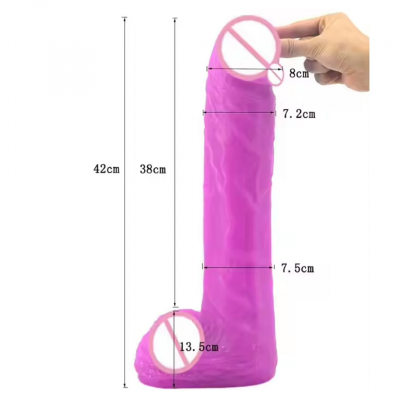 Pipeworks Super Huge Thick Jumbo Dildo - Black (SKU 172) - Image 2