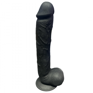 Pipeworks Black 10 Inch Suction Dildo (SKU 219)